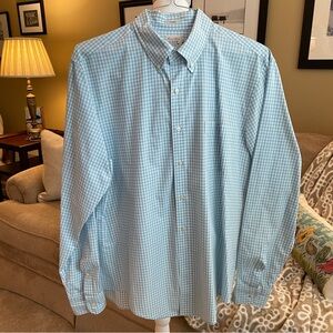 J Crew Blue White Check Long Sleeve Button-down Shirt Men’s Size L